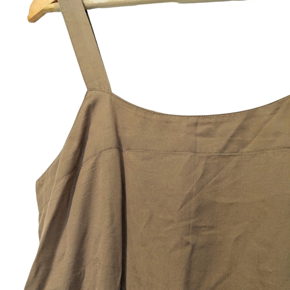 The Drop Britt Tiered Maxi Boho Flowy Dress Mushroom Brown Medium NWT - Picture 6 of 10